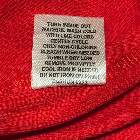 Ed Hardy Red Ribbed Bodycon Dress Size Small Americana Indie Sleaze - Picture 9 of 10